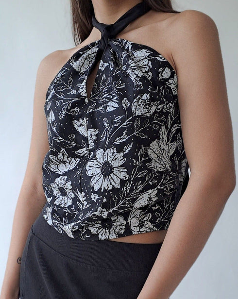 Printed Tie Halter