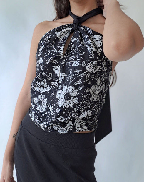 Printed Tie Halter