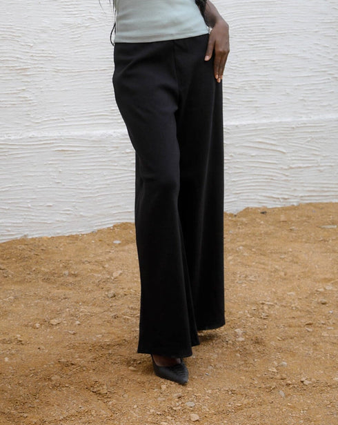Ribbed Wide-leg Trouser