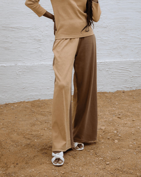 Two Tone Wide Leg