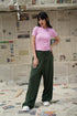 Moss Wide Leg Pleated Pants
