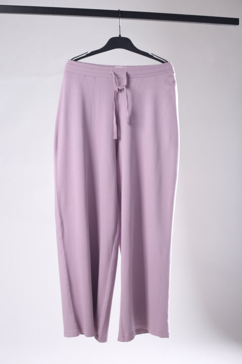 Ribbed Wide-leg Trouser