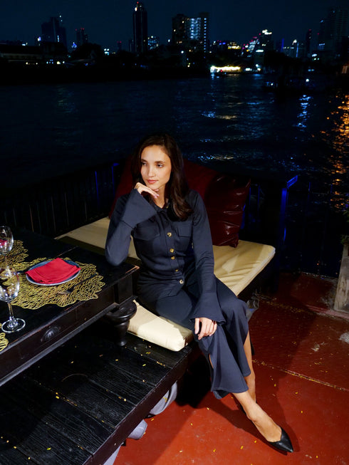 Knitted Button Down Set