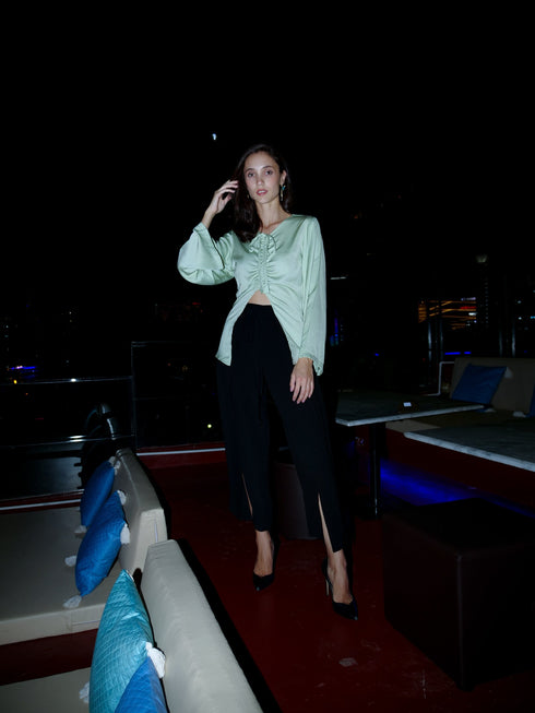 Silk Ruched Top