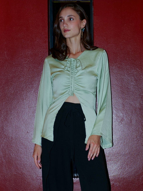 Silk Ruched Top