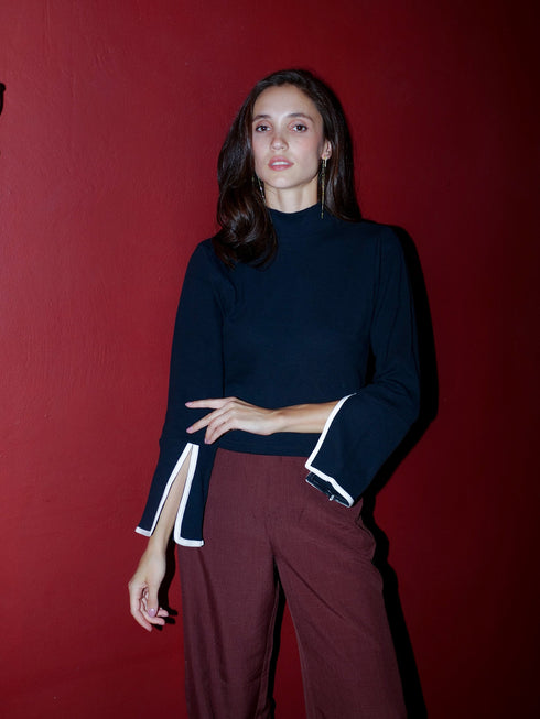 Bell Sleeve Highneck Top