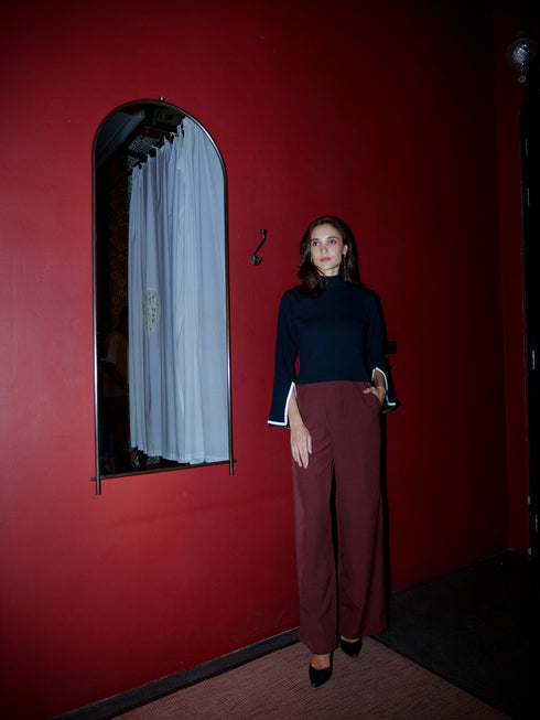 Bell Sleeve Highneck Top