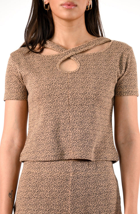 Cheetah Loophole Top