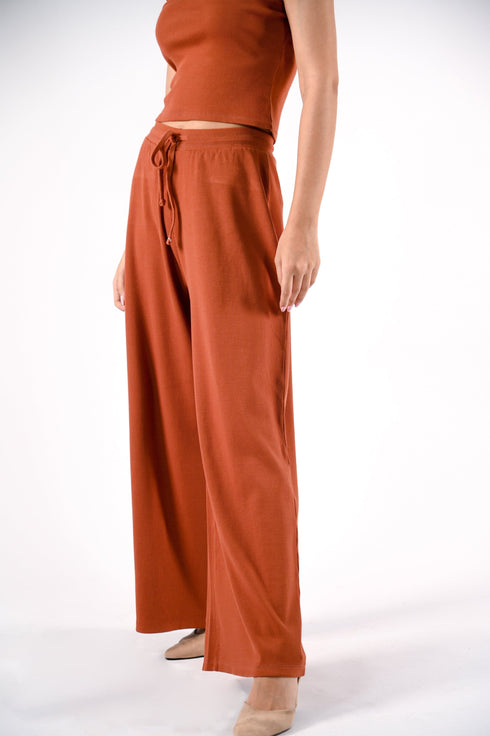 Ribbed Wide-leg Trouser