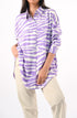 Violet Stripe Button Down