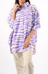 Violet Stripe Button Down