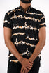Monochrome Waves Printed Shirt