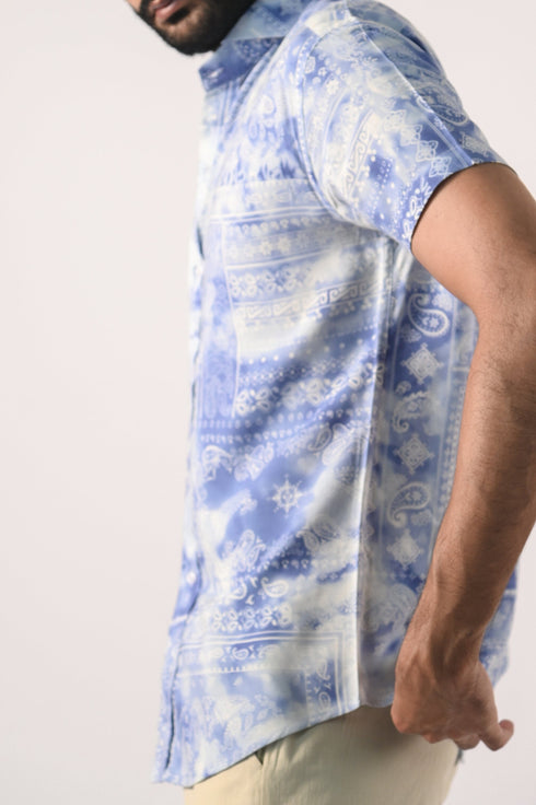 Paisley Fusion Half Sleeve Shirt