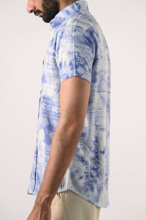 Paisley Fusion Half Sleeve Shirt
