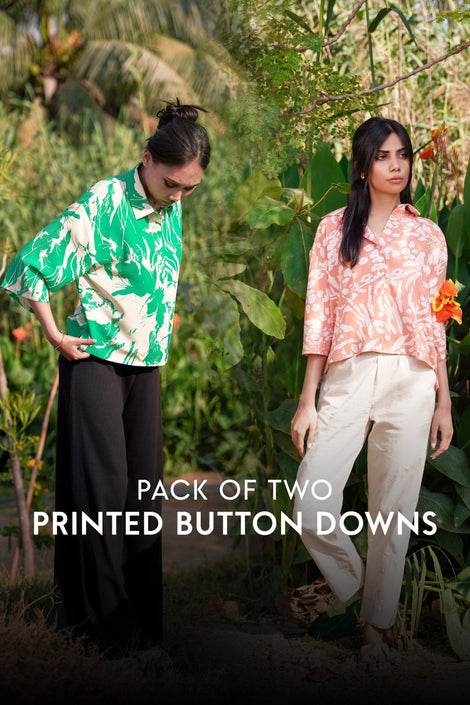 Printed Button Down Pack Of 2