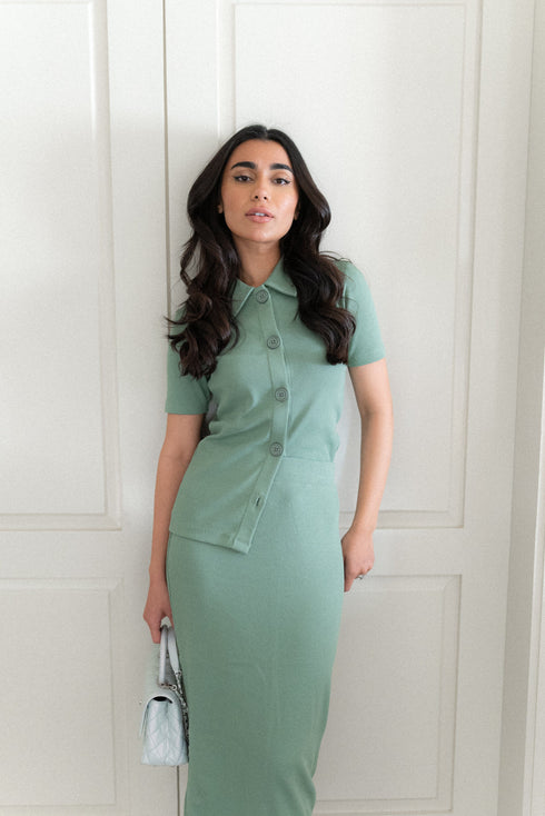 Elena Button Down Set