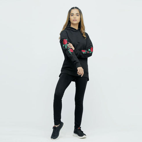 Heavyweight Hoodie – Embroidered Sleeves
