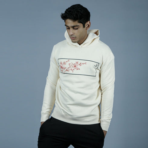 Heavyweight Hoodie: Cherry Blossom Embroidery