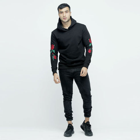 Heavyweight Hoodie-Embroidered Sleeves