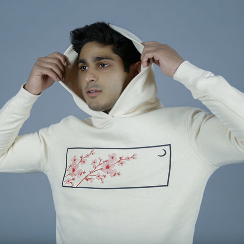 Heavyweight Hoodie: Cherry Blossom Embroidery