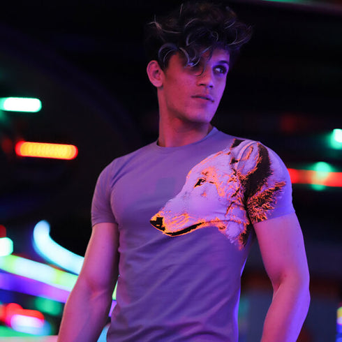 Wolf Neon Printed T