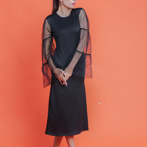 Sheer Sleeve Dress
