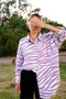 Violet Stripe Button Down