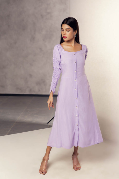 Gather Sleeve Dress