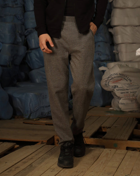 Straight Trousers - Yarn Dyed Fleece