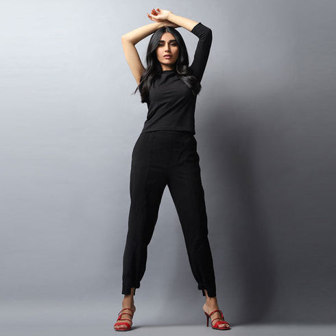 Rose Embroidered Sleeve Top