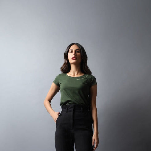 Fitted Slogan T-Shirt